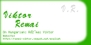 viktor remai business card